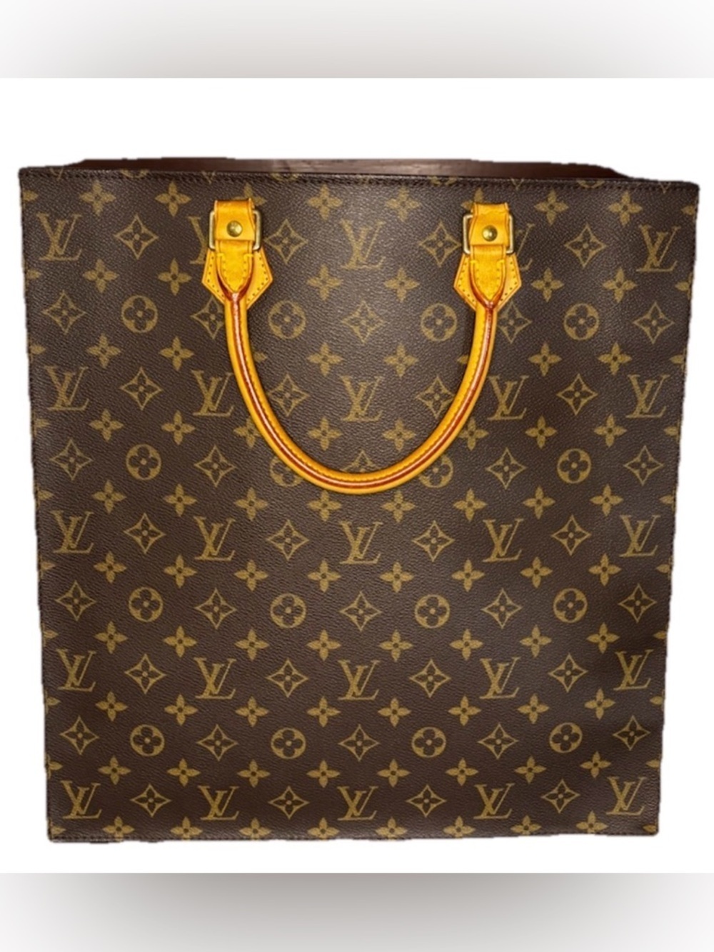 Louis Vuitton Sac Plat Monogram Vintage Tote w/ Dust Bag & COA Authentic